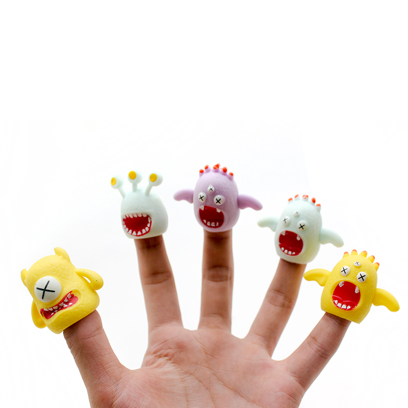 Милые маленькие пальчиковые куклы-монстры, ТПР, дизайн Mox, пальчиковые игрушки-монстры, пальчиковые куклы-животные