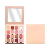 DIY Matte Schimmernde und Glitzernde Lidschatten-Palette 16 Farben Box 22mm Quadratische Pads Lidschatten-Palette mit Spiegel