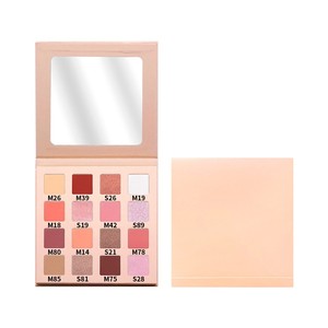 Palette de fards à paupières DIY mats, chatoyants et pailletés, 16 couleurs, boîte de 22 mm carrée avec miroir - Product Image 3