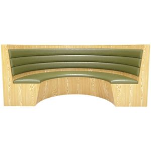 Conjunto de Mesa y Sillas Semicirculares Resistentes para Restaurante Informal, Cafetería de Té con Leche - Product Image 5