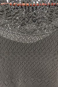 Suéter de Mujer Negro de Ganchillo con Manga Corta, Escote Hueco en la Espalda, Estilo Casual, Transpirable, Antiencogimiento y Antiarrugas - Product Image 3