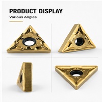 Plaquettes de fraisage en acier tungstène jaune haute performance, fraise triangulaire TNGG160404-FK pour centre d'usinage CNC, travail des métaux