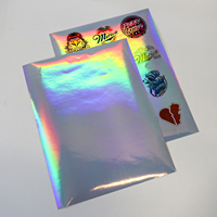 Película adhesiva transparente de holograma superpuesta imprimible a prueba de agua, laminación holográfica, pegatinas A4, hoja de papel para impresora