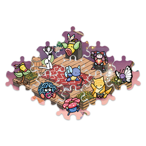 YZ Eif 베이비 팬 아트 크리스마스 한정판 선물 장난감 포켓몬 파라다이스 비치 퍼즐 냉장고 자석 부스터 박스 보드 게임 - Product Image 5