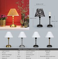 Lampe de chevet tactile moderne, lampe de Noël de luxe, lampe de mariage, flexible, portable, rechargeable, sans fil, lampe de table LED remplaçable