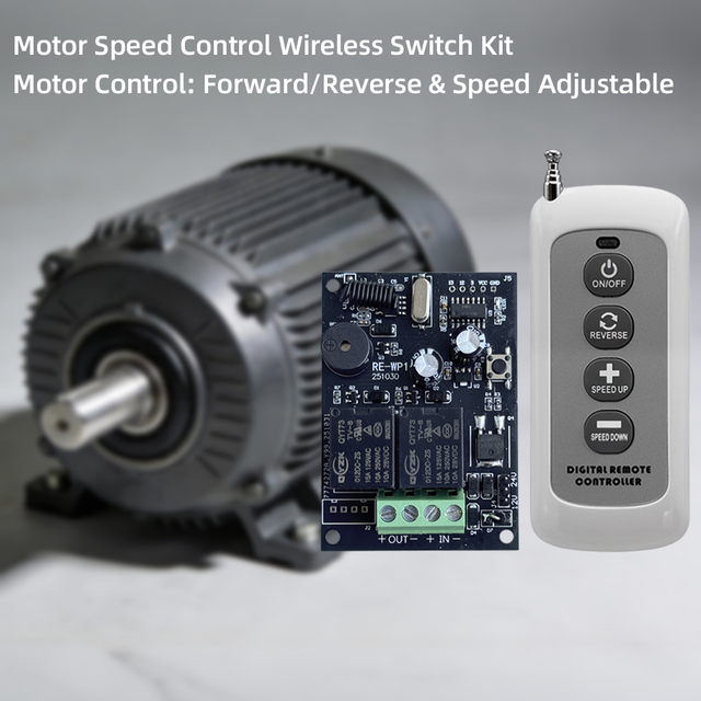 DC12V 24V DC Motor Speed Controller Wireless Remote Kit Forward Reverse Speed Adjust for DC Motor Rotating Equipment Control