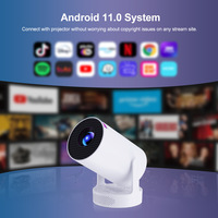 YDH-HY300 Pro Mini projecteur intelligent portable 4K double Wi-Fi 6 pour utilisation en extérieur, Android 11, home cinéma avec prise US, hybride HY300PRO