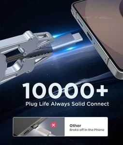 Cable de Carga Rápida 3.1A de 2m/1m, Cable USB-A a USB-C con Trenzado de Nailon para <span class=keywords><strong>Samsung</strong></span> iPhone 15/16 Pro, Producto Más Vendido, Fabricante OEM/ODM - Product Image 4