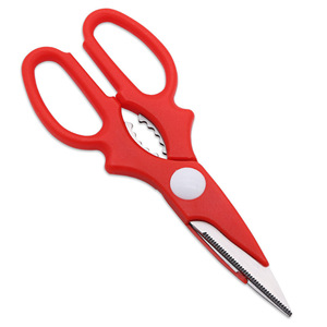 Kitchen Scissors Stainless Steel Red Straight Head For Home Use Bulk - Product Image 2