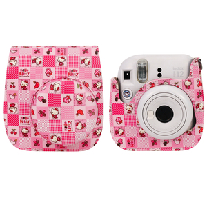 Sac en cuir PU <span class=keywords><strong>Instax</strong></span> <span class=keywords><strong>Mini</strong></span> 12/<span class=keywords><strong>11</strong></span>/9/8 avec poche et bandoulière réglable, étui pour appareil photo instantané, motifs d'animaux mignons - Product Image 1