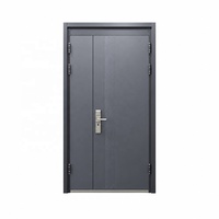 Porte de sécurité en acier pour entrée de bâtiment commercial, avec serrure multipoints antivol, ouverture manuelle à battant, en aluminium moulé OEM PSL