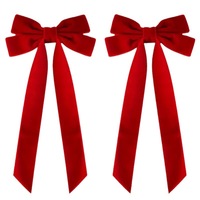 Huyo Horquillas de Terciopelo Vintage con Lazo Largo y Mariposa, Pinza de Pelo Sencilla y Elegante para Mujer, Pasadores para el Cabello, Horquillas para Boda
