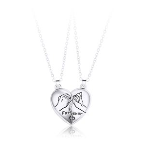 Colliers Pendentifs Saint-Valentin Deux Âmes Un Cœur, Collier Magnétique Créatif pour Couples, Promesse Éternelle - Product Image 5