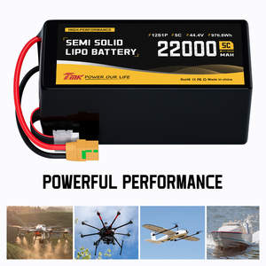 Batería LiPo Semisólida de 300Wh/kg, 44.4V 22000mAh, 12S 5C, Alta Densidad, para Drones Industriales UAV de Larga Duración, -40C - Product Image 5