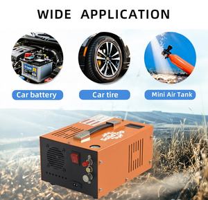 Compresseur d'air portable PCP SolidTop 4500psi 30MPa 300bar refroidi par air <span class=keywords><strong>sans</strong></span> huile 12V 110V 220V pour paintball, plongée sous-marine, pneus de voiture - Product Image 3