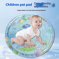 Tapis à ramper pour bébé tortue gonflable en plastique Injection d'eau Pat tapis ventre temps coussin peluche pour bébé