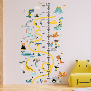 Adesivo Murale Decorativo per Cameretta dei Bambini con Dinosauro Cartoon e Misuratore di Altezza - Product Image 2