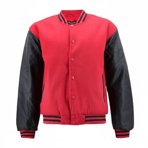 Veste universitaire slim pour hommes avec col en V High Street Style Raw OEM Service Button Décoration pour l'hiver - Product Image 1