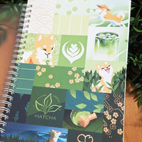 Carnet de décoration vintage Kawaii avec couverture réutilisable et autocollants