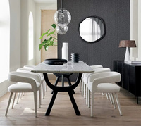 Chaise de salle à manger de luxe moderne nordique en cuir véritable rembourrée pour salle à manger, salon, extérieur, maison, appartement