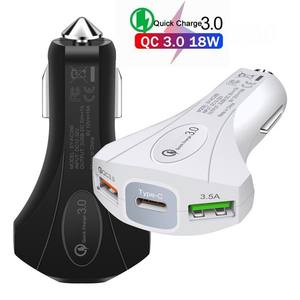 Caricabatterie da auto QC3.0 a ricarica rapida 18W QC 3.0 con doppia porta USB + Type C 3.5A per iPhone Samsung Xiaomi Huawei - Product Image 1