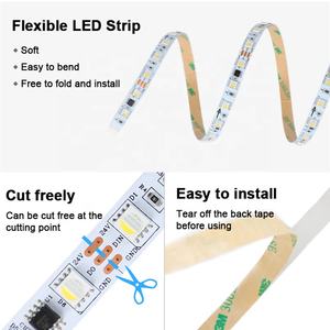 DC24V TM1814 מיעון RGBW 60 נוריות דיגיטלי פיקסל קלטת עמיד למים 24V TM1814 RGBW <span class=keywords><strong>LED</strong></span> רצועת - Product Image 3