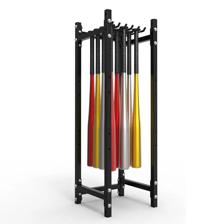 Zware Vloeren Metalen Honkbalknuppels Organizer Rack Grote Capaciteit Sportuitrusting Display Opbergstandaard