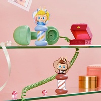 Authentique POPMART Labubu the Monsters Hair Salon Series Aimant de réfrigérateur lumineux Boîte mystère Jouet tendance Boîtes mystères Poupée décorative