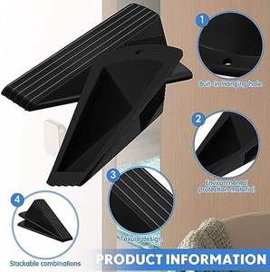 Tope de puerta <span class=keywords><strong>Jumbo</strong></span> de alta resistencia, cuña de 2 pulgadas de altura TPR, cuña grande apilable, Tope de puerta de goma para alfombra de Hotel - Product Image 3