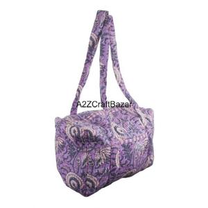 Femmes Vegan coton Duffle bagages valise bandoulière voyage Weekender bagage à main sac à dos fourre-tout fermeture éclair plage automne Shopping - Product Image 4