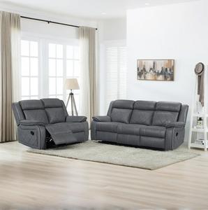 Sofá reclinable eléctrico de diseño moderno, recién llegado, silla giratoria de masaje de cuero funcional 6035, tela de marco de madera extensible