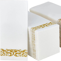 Serviettes d'invité jetables de 200 pièces serviettes en papier absorbant doux 1 pli serviettes de bain décoratives durables et serviettes de cuisine