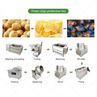 Maak Gefrituurde Aardappel Zoete Franse Bevroren Chip Productlijn Mini Fry Semi-Automatische Maker Kleine Machine