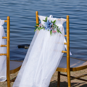 Lazos Decorativos para Sillas <span class=keywords><strong>de</strong></span> <span class=keywords><strong>Flores</strong></span> Estilo Europeo para Bodas y Fiestas al Aire Libre - Product Image 5