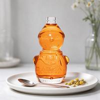 Bouteille en verre transparente de 300 ml en forme de bonhomme de neige, emballage rond pour spiritueux, bouchon en liège, pour vin, whisky, vodka, jus
