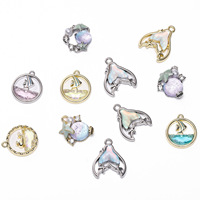 Alliage de verre océan coquille pendentif bricolage perle bijoux accessoires matériaux