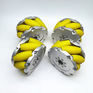 Set di Ruote Mecanum NM254A da 254mm ad Alta Capacità di Carico 1500kg per Robot Industriali di Grandi Dimensioni, Ruota Mecanum Gialla - Product Image 1