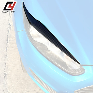 ABS Hochglanz-Schwarz Modisches Design Auto-Augenbrauen-Set für Ford Fiesta Mk7.5 2013-2017 - Product Image 5