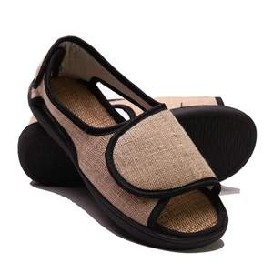 Pantuflas de Casa Personalizables y Cómodas con Punta Abierta para Mujer y Hombre, Zapatos Diabéticos de Espuma Viscoelástica Suave para Interiores con Ajuste de Felpa para Pies Anchos - Product Image 4