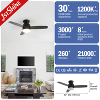 Ventilateur de plafond intelligent 1stshine 42 pouces, nouvelle couleur, réversible, silencieux, avec commande vocale, pour salon et chambre à coucher