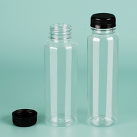 Op maat gemaakte ronde lege fles van 100ml, 200ml, 300ml, 400ml voor water, huisdierenvoer, plastic fruitsapfles