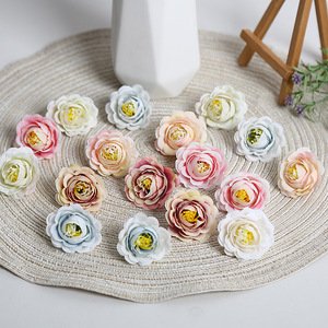 ดอกกุหลาบไหมประดิษฐ์หลากสีสำหรับตกแต่งบ้าน งานฝีมือ DIY 12 ชิ้น - Product Image 1