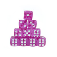 Dés de jeu miniatures personnalisés en vrac, six faces, translucides, colorés, coins arrondis, 12 mm