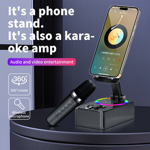 <strong>All</strong>-<strong>in</strong>-<strong>One</strong> Wireless Microphone <strong>Speaker</strong> Charges Mobile Phone <strong>with</strong> Holder Feature - Product Image 4