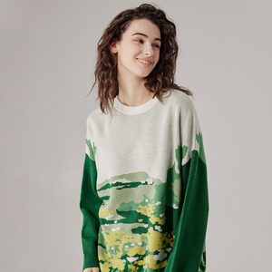 Áo Len Nữ Dệt Kim Nhà Cung Cấp Tùy Chỉnh Thiết Kế Jacquard 2022 - Product Image 6