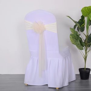 Spandex Chair Sashes <strong>Elastic</strong> Chair Back Flower <strong>Bow</strong> Tie <strong>Wedding</strong> Chair Knot for <strong>Wedding</strong> Party Decoration Hotel Supplies - Product Image 1