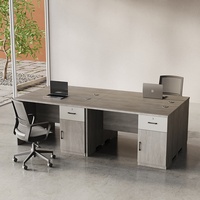 Bureau individuel de type panneau, simple et moderne, avec tiroir verrouillable et mobile, pour enseignant ou personnel financier, avec chaise de travail