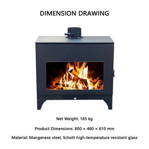 Poêle à bois moderne de petite taille pour la maison, en acier, sans fumée, facile à <span class=keywords><strong>nettoyer</strong></span>, circulation d'oxygène, foyer à bois pour la vie quotidienne - Product Image 3