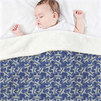Couverture d'emmaillotage pour bébé Babylovey 70*100 cm, imprimé ferme, double couche, en polaire douce et moelleuse pour tout-petit