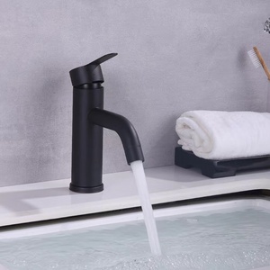 Rubinetto Monocomando <span class=keywords><strong>in</strong></span> <span class=keywords><strong>Acciaio</strong></span> Inox Nero <span class=keywords><strong>per</strong></span> Lavabo, Miscelatore Acqua Calda e Fredda con Montaggio a Foro Singolo <span class=keywords><strong>per</strong></span> <span class=keywords><strong>Bagno</strong></span> - Product Image 5